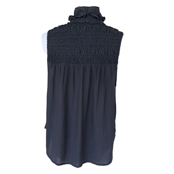 Free People Womens Ruffle Me Up Tank Top Black Sie Small Boho Chic - Picture 4 of 11